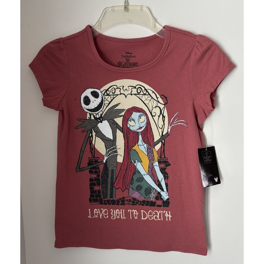 Nightmare B4 Christmas Goth Valentine Girl's Size 10/12 SS Movie T-Shirt #2